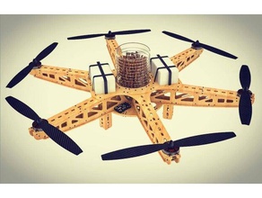 la reforestación de drones aéreos siembra dronecoria r c vehículos aérea diydrones drone los bosques lasercut lasercutter láser corte madera contrachapada reforestar semilla semillas conservación vida silvestre 3d print model - Mito3D