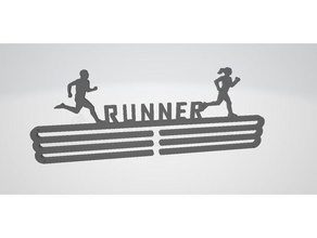 3d medal hanger printing handle man redbull run running sport winner woman 3d print model - Mito3D