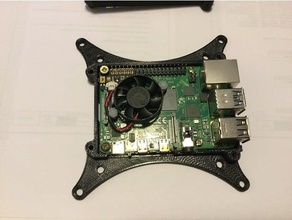 raspberry pi 4 caso 100mm montagem vesa eletrônica fanshim pi4 3d print model - Mito3D