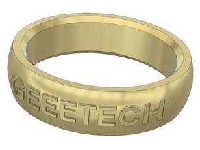 ring jewelry geeetech inscription 3d print model - Mito3D