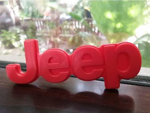 jeep-logo 3d-logo jeep jk tj willys wrangler logo 3d print model - Mito3D