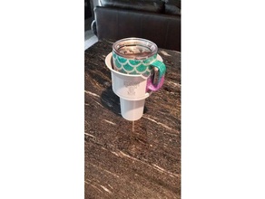 oversized yeti mug car cup holder adapter automotive coffee 3d print model - Mito3D