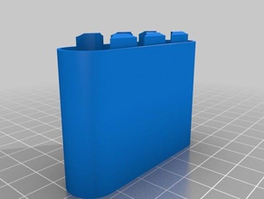 bateria aa caso inferior 4x1 recipientes personalizado 3d print model - Mito3D