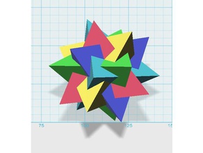 compuesto de 5-tetraedro regular Las impresoras 3d 3d print model - Mito3D