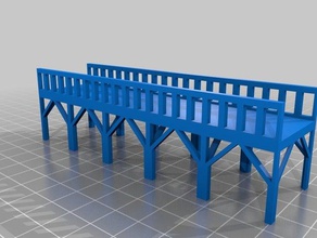 passerelle de bois bâtiments et structures l'architecture n échelle 3d print model - Mito3D