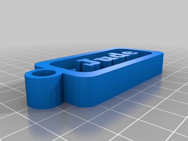 jude name tag keychains customized 3D print model - Mito3D