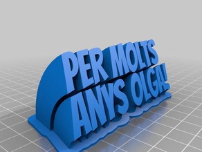 aniversari anne ofis özelleştirilmiş 3d print model - Mito3D