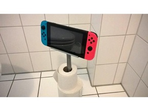 ikea toilet paper nintendo switch smartphone holder 3d printing bathroom accessories gaming 3d print model - Mito3D