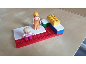 Çift ya da lego playmobil kapak çini tabak oyuncaklar ve oyunlar abdeckung fliesen plaka platte karo 3d print model - Mito3D