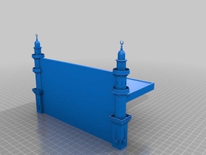 montado na parede keyhooks w minaretes organização chave de gancho titular da a carteira montagem 3d print model - Mito3D