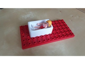 Çift ya da lego playmobil tup küvet oyuncaklar ve oyunlar duş sırasında yıkayın banyo wanne 3d print model - Mito3D