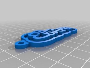 elvira Schlüsselanhänger Ihrem persönlichen Namen kundengebundene 3d print model - Mito3D
