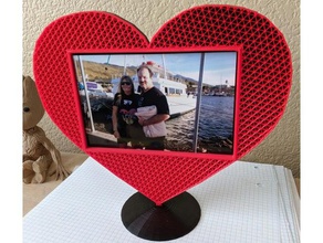cuore cornice foto 4x6 arredamento fotogramma amore photo frame immagine picture di san valentino valentinesday 3d print model - Mito3D