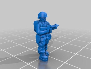 canadians late cold war era 1 100 people 15mm scale canadian soldier 3d print model - Mito3D