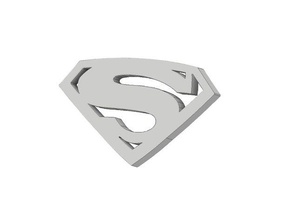 logo di superman - hombre acero dc comics segni e loghi il 3d print model - Mito3D