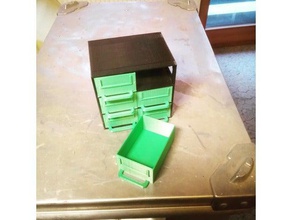 drawer storage kleinteilemagazin tool holders & boxes 3d print model - Mito3D