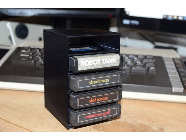 atari 2600 5 cart stand juegos de video 3D print model - Mito3D