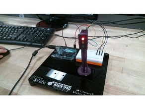 3dx traffic light electronics arduino uno breadboard circuit board led 3d print model - Mito3D