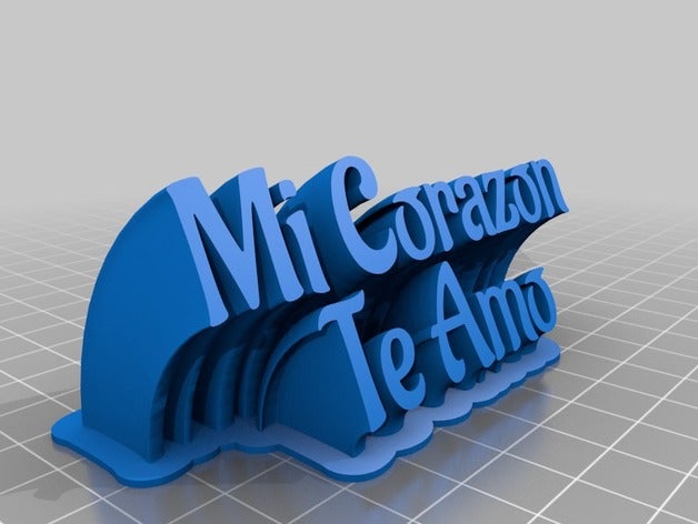 my customized sweeping 2-line name plate text office 3D print model - Mito3D