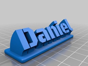o daniel office personalizado 3d print model - Mito3D