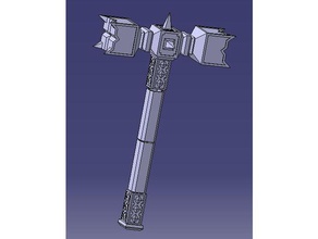 dain warhammer kriegshammer hobbit 3d-drucken cosplay hammer herr der ringe Herr Ringe lotr 3d print model - Mito3D