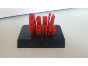 desksign pas de panique - technicien sculptures 3d print model - Mito3D