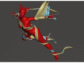flying nymph sculptures daemon dust magic world fantasy 3d print model - Mito3D