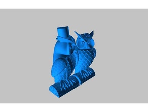 mr miss owl animaux 3d print model - Mito3D