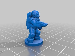 armed mercenary trooper toys & games 18mm fantasy game gaming miniature model rpg science fiction scifi soldier space spacemarine strategy tabletop tactics wargame wargames wargaming wayfarer 3d print model - Mito3D