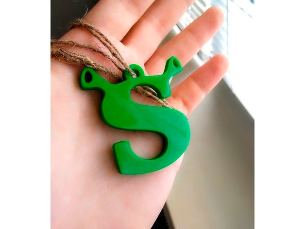 shrek-Anhänger Mode bicouleur keychain Anhänger shrek 3D print model - Mito3D