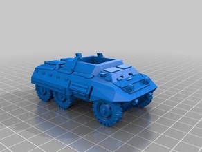 m20 scout car 1-56 Spiele bolt action 2 Weltkrieges ww2 tank 3d print model - Mito3D