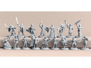 player character pack 03 toy & game accessories d&d dnd dungeons dragons figure gaming miniature miniatures roleplaying tabletop wargaming 3d print model - Mito3D