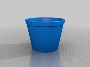 flower pot 14 base 15 h outdoor & garden customized 3d print model - Mito3D