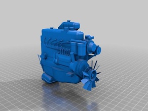 mercedes om312 scale engine r c vehicles 3d print model - Mito3D