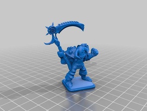 guerriero del caos di nurgle giochi warhammer 3d print model - Mito3D
