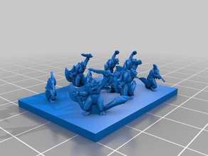 lizard horde games army hordes things hott wargame 3d print model - Mito3D