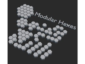 modular hex terreno jogos battletech hexágono o 3d print model - Mito3D