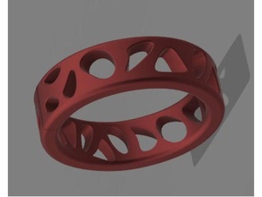 voronoi ring 3d printing decoration design style 3d print model - Mito3D