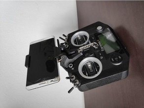 qx7 phone mount - universal strap r c vehicles drone taranis transmitter 3d print model - Mito3D