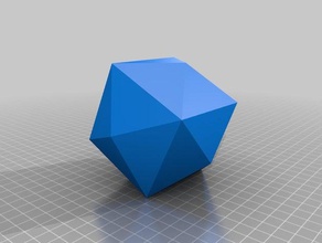 cubo con Eckpunkte mitad las caras lernen Kristallographie 3d print model - Mito3D