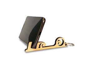vintage key-chain cell phone holder laser cut keychains cellphone stand keychain lasercut 3d print model - Mito3D