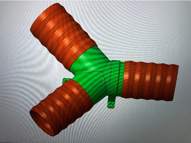 abluft-y-verbinder mk1 le bricolage 3D print model - Mito3D