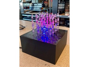 led hypnocube base sculture 3d print model - Mito3D