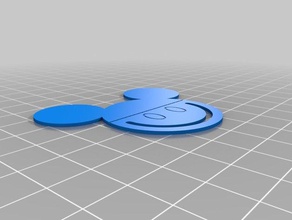 mickey mouse logosu yer imi 2d sanat kitap disney logo fare 3d print model - Mito3D