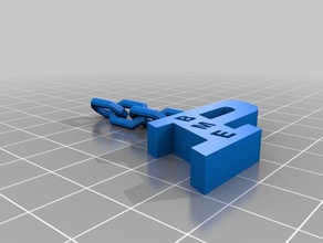 purdue p keychain keychains biomedical chainlink university 3d print model - Mito3D