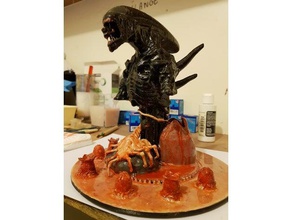 alien les créatures étrangers film le buste 3d print model - Mito3D