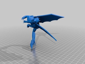 feroz dragão de gelo A impressão 3d dragões 3d print model - Mito3D
