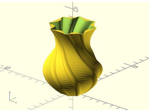 superformula vase Mathe-Kunst bezier bezier-Kurve twisted Vasen 3d print model - Mito3D