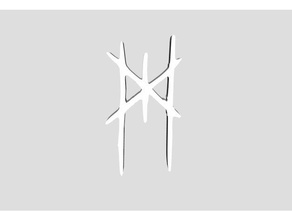 myrkur-logo + Ohrringe black metal Ohrring heavy-metal logo Musik myrkur 3d print model - Mito3D