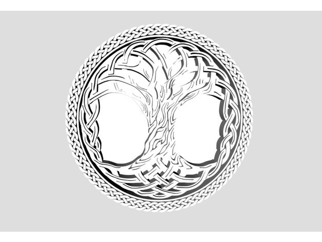 myrkur mareridt tree logo 2d art black metal heavy nordic 3D print model - Mito3D